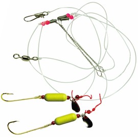 Dieter Eisele Select Sea Leader Yellow 110 cm 0.40 mm 2 Hooks Size 2 - Leader for Surf Fishing on Flatfish Marine System