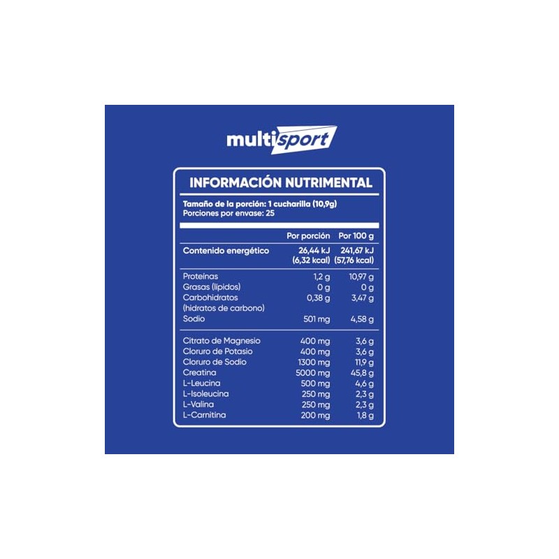 Creatina Monohidratada Pre Entreno Carnitina Electrolitos Bcaas Formula Alta Pureza