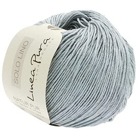 LANA GROSSA Solo Lino Linen Look Hand Knitting Yarn Made of 80% Linen Viscose and 20% Linen 50 g Wool for Knitting and Crocheting 120 m Yarn