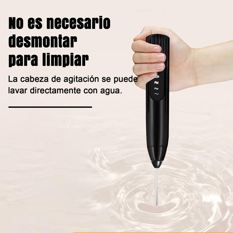 AGTOWM Espumador de Leche de Agitador Eléctrico de Mano, mini
