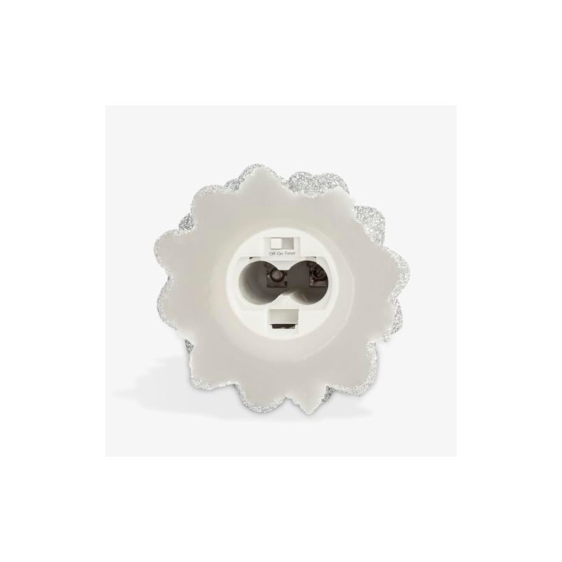 Luminara Glitter Flameless Candle North Tree (Silver, 3.3" x 4.3")