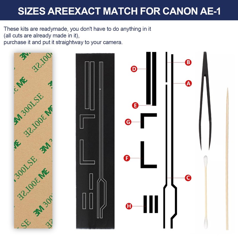 eTone Pre Cut Light Seal Foam Sponge Kit for Canon