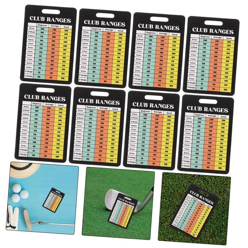 BESPORTBLE 10pcs Golf Reusable Golf Scorecards for Tracking Compact Design