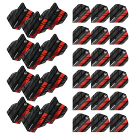 WINMAU Rhino Stripe Design Dart Flights - 10 sets per pack (30 flights per pack) (Red)