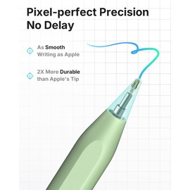 metapen Metapen Pencil A8 for Apple iPad 2018-2025, (2X Faster Charge), Tilt Sensitivity, Pixel Precision, Stylus Pen for iPad 11/10/9/8/7/6th Gen, Pro 12.9/11/13-inch M4, Air 3/4/5/M2/M3, Mini 5/6th, Green
