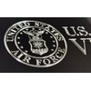Bold Engraved US Air Force Veteran Aluminum Metal Black Diamond