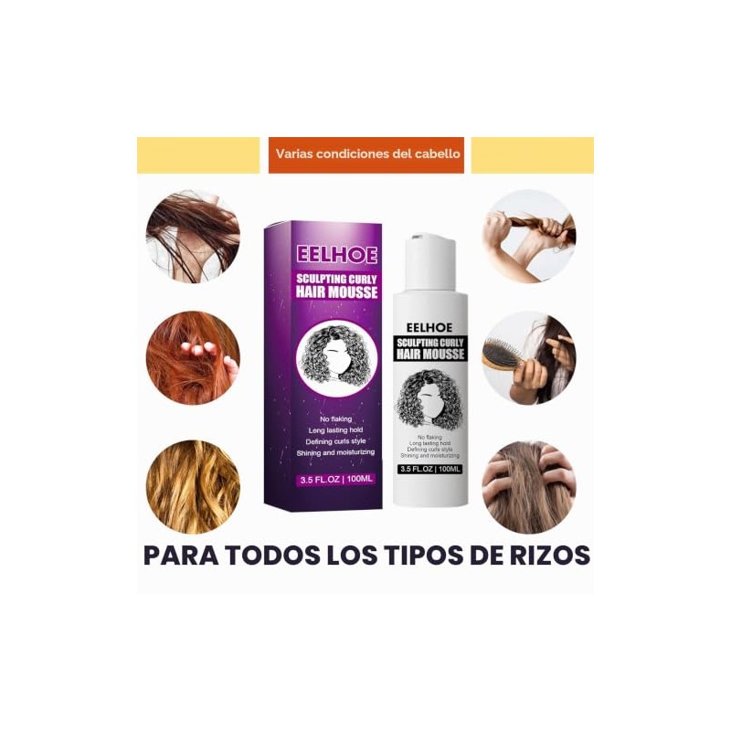 Daconovo, Espuma para Rizos, 100ml, Hidratante y Nutritiva, Definición de