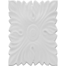 Ekena Millwork ROSC052X070BSHUF 5 1/4" W x 7" H x 1/2" P Extra Large Bushnell Rosette White
