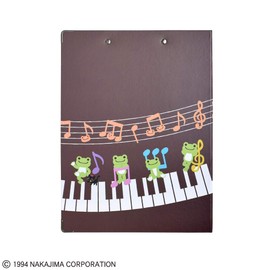 Frog Pickle Clipboard Musics Brown A4 Size Compatible [ST-ZPF0006]
