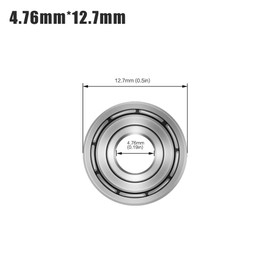 10PCS Replacement Bearings for Router Bits, Top Mounted Router Bit Bearings for Flush Trim Router Bits, Interior Dia: 3/16 inch & Outer Dia: 1/2 inch