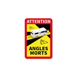 tradercat Tradercat Angles Morts Aufkleber fr Wohnmobil LKW Bus Aufkleber Frankreich fr toter Winkel Warntafel 25 x 17 cm Selbstklebend & Langlebig (3er Set Wohnmobil)