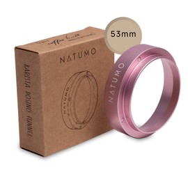 NATUMO Portafilter Dosing Ring, Barista Accessories, Magnetic Portafilter Funnel, Coffe Dosing Funnel (Rose, 53 mm)