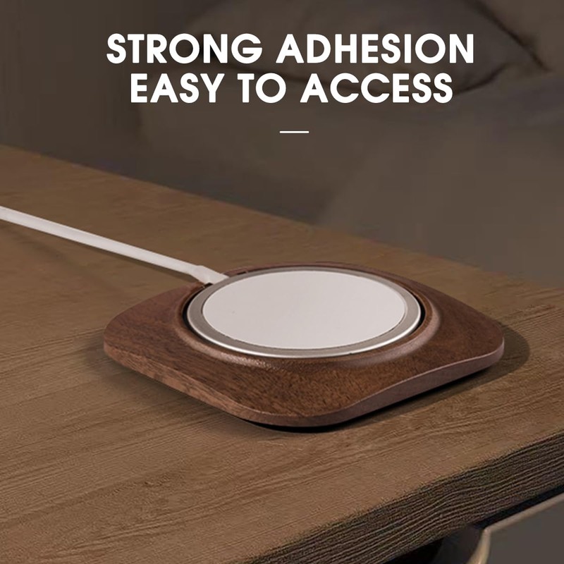 HEWYIOS Mobile Phone Holder for MagSafe Charger, 2023 Upgraded Walnut
