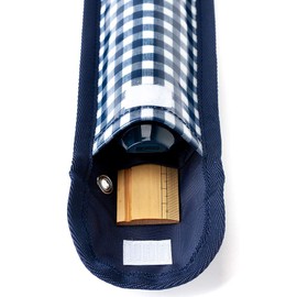 COLORFUL CANDY STYLE N4207000 Recorder Case, Unisex, Ruler Case, School Bag, Attached, Elementary School Students, 11.8 inches (30 cm) Ruler, Storage Together, Check Large, Navy Blue