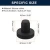sourcing map 16 Pieces Black Rubber Stopper, 7mm Plug Holes
