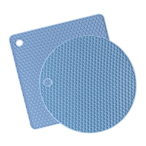 Daixers 2 Pack Silicone Trivet Mat, Hot Pads Non-slip Insulation
