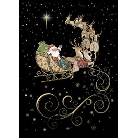 Bug Art Christmas card from England - SANTA'S TEAM