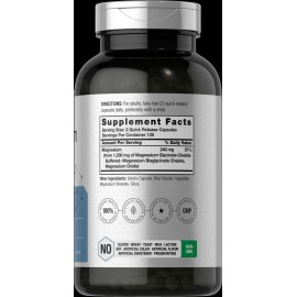 Horbäach Magnesium Glycinate | 1330mg | 250 Capsules | Buffered & Chelated | by Horbaach
