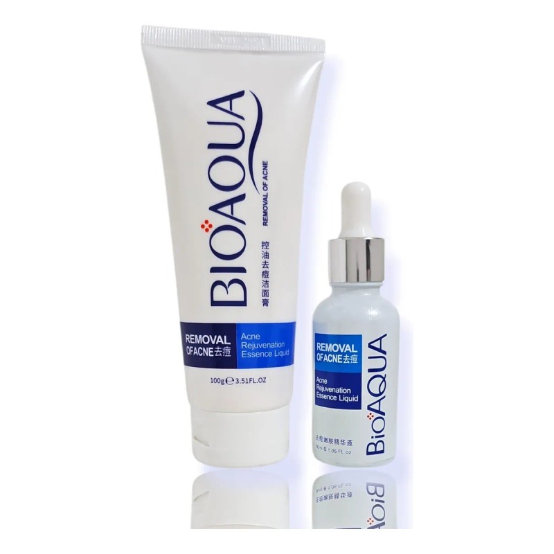 Kit Antiacné Bioaqua Crema Suero Facial Piezas