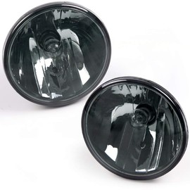 CNNELL Fog Lights w/Bulb Compatible with 2007-2013 Chevy Avalanche, 2007-2014 Chevy Suburban Tahoe, 10-13 Chevy Camaro, 07-14 GMC Yukon, 07-12 GMC Acadia, 08-10 Ford Explorer, Smoky lens