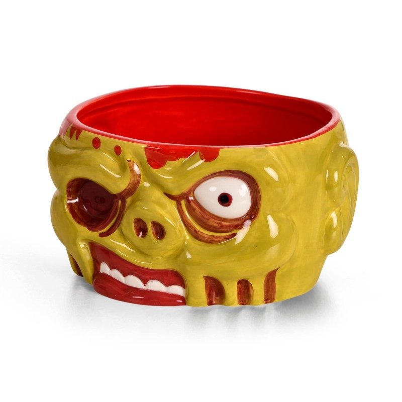Elbenwald 3D Zombie Head Bowl 1000 ml Ceramic Green