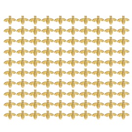 3D Nail Art Accessories, 100pcs Metal Bees Nail Charms 3D Nail Art Decoration Gold Alloy Nail Charming Stickers Gold Nail Decals Manicure DIY Nail Art Supplies(Gold (100 pieces))