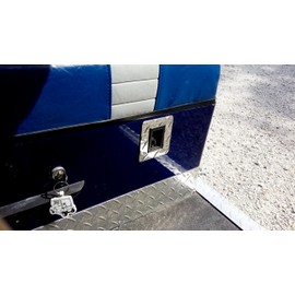 Fits Ezgo Marathon Golf Cart Charger Plug Cover Highly Polished Aluminum Diamond Plate