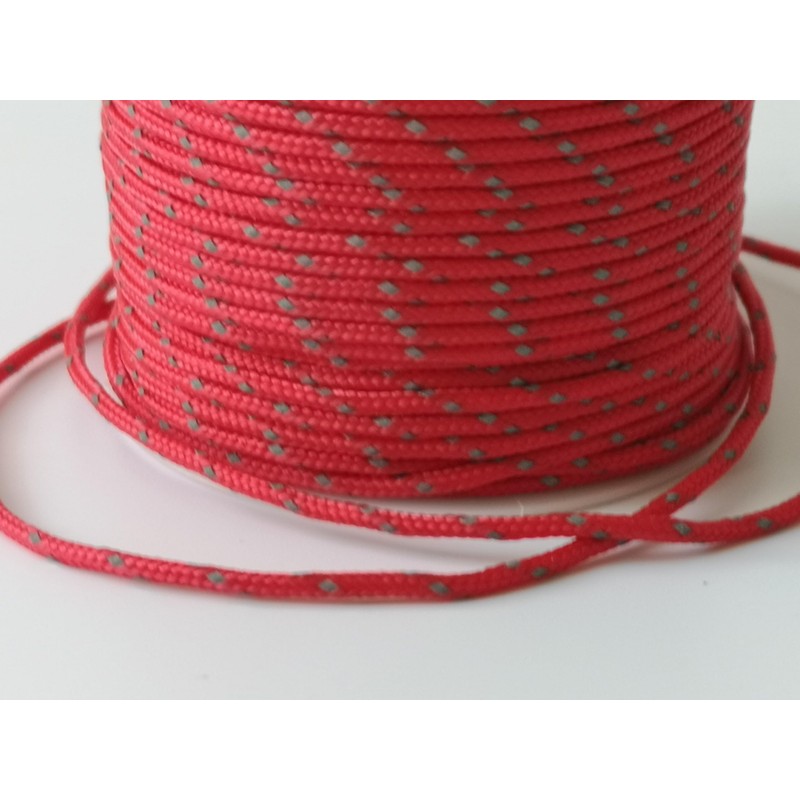 2mm Paracord Reflective Micro Cord Strong Bushcraft Lanyard Camping Hiking