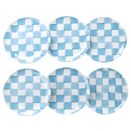Melamine Dinner Plates, Round Plates,Shatter Resistant, 10.25 inch, set of 6 Blue