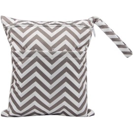 gadenfer Wet Dry Bags, Reusable Cloth Nappy Bags, Cloth Nappy Wet Bags, Zip Pockets for Swimsuits, Cloth Nappy Wet Bag, Outdoor Organiser Bag, gray, pocket organizer