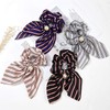 WHITE FANG ZA059 Women's Scrunchie Hair Elastic Ribbon Large Casual