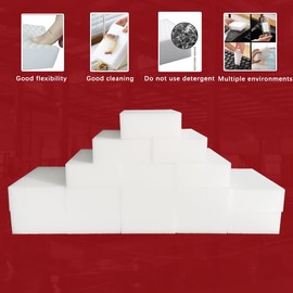 100pcs Magic Sponge Eraser Extra Thick Long Lasting Melamine Cleaning Sponge Bulk - Multi-Surface Electric Wash Foam Cleaning Pads - Bathtub, Floor, Base, Bath, Wall Cleaner (50, 10 * 6 * 2cm)