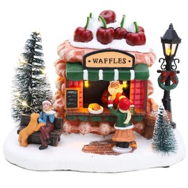 Christmas Concepts® LED Light Up Christmas Village Scene - 8" / 20cm (Waffle Shop)