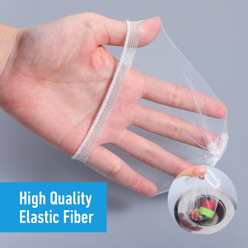 Sibba 200 Pcs Kitchen Disposable Mesh Sink Strainer Bag Flippable