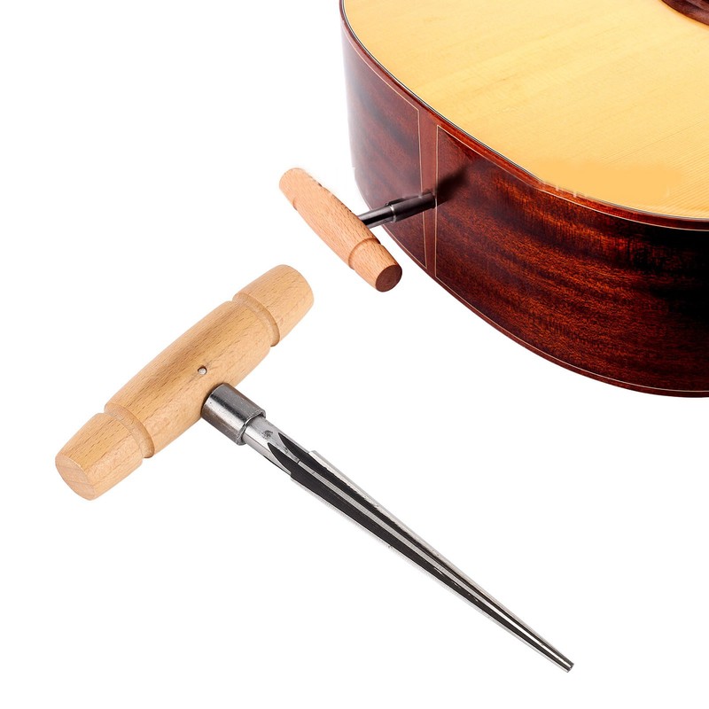 Guitar Pin Hole Reamer Wooden Handle Tapered Reamer Musical Instrument