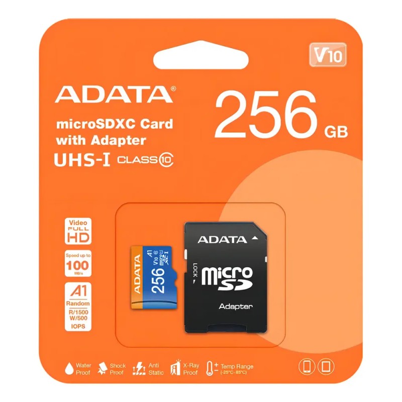 Tarjeta de Memoria Adata Premier AUSDX256GUICL10A1-RA1 con Adaptador SD 256GB