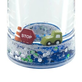 Your Zone Toothbrush Holder with Glitter & Floaties by Your Construction Zone, Clear