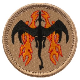 Flame Breathing Dragon Patrol Patch - 2" Round