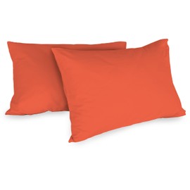 100% Cotton Cushion Covers 52 x 80 cm, Pack of 2, Coral. 0bed