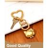 24 Pcs Heart Shaped Keychain Clip, Swivel Lobster Clasp Gold