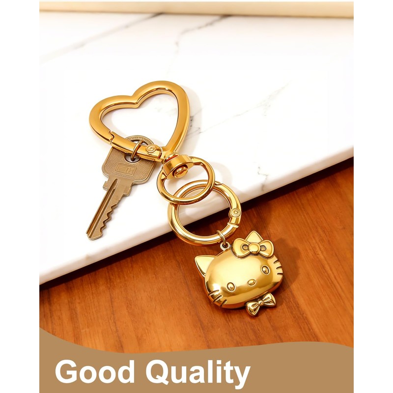 24 Pcs Heart Shaped Keychain Clip, Swivel Lobster Clasp Gold