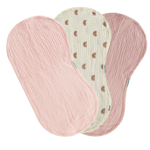 Dormlony Organic Cotton Muslin Baby Burp Cloths,Ultra Soft and Absorbent