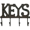 Stephanie Imports Rustic Cast Iron Keys Holder with 4 Key