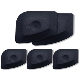 WELANGBN Pan Scraper Dish Scraper Food Scraper Tool Plastic Pot Scraper Kitchen Scraper Grease Scraper Cast Iron Skillet Pan Scraper Tool for Cleaning (5 Pcs, Black)