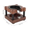 Bear-shaped coffee filter holder made of wood, sturdy tamper stand