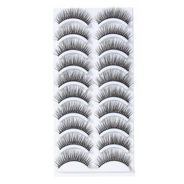 TARSHYRY 10 Pares de Extensiones de Pestañas Autoadhesivas, Pestañas Postizas de Racimo, Reutilizables, Atractivas, Decorativas                       