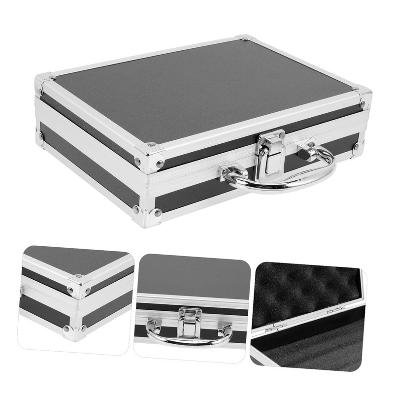IWOWHERO Aluminum Tool Box Cosmetic Carrying Case Portable Aluminum Alloy