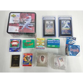 NEW Baseball Collector's Set #6 Trading Cards Plaques Baseball 12 Items Big Deal