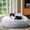 SunStyle Home Dog Bed Medium Size, Donut Round Calming Dog