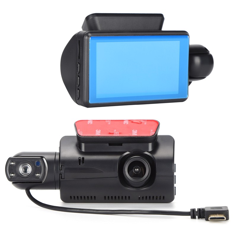 Driving Recorder IPS HD 1080P 3‑Inch Detachable Rotatable Lens Car